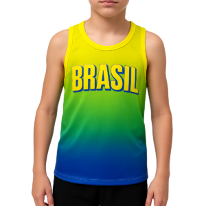 Regata Masculina Brasil DryFit  Degradê Infantil