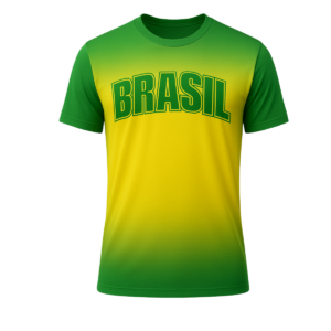 Camisa  Masculina Brasil Dryfit  Adulto Reticulada