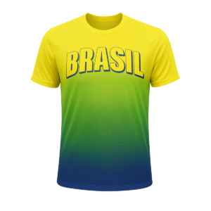 Camisa Masculina Brasil Dryfit  Adulto  Degradê