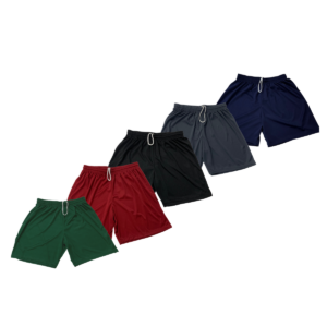 KIT5 Shorts Lisos Básicos Masculinos DryFit Adulto Sem Bolso